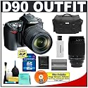 Nikon D90 Digital SLR Camera with 18-105mm AF-S DX VR Nikkor Lens [Outfit] + Nikon 70-300mm Lens + 16GB Cameta Bonus Accessory Kit